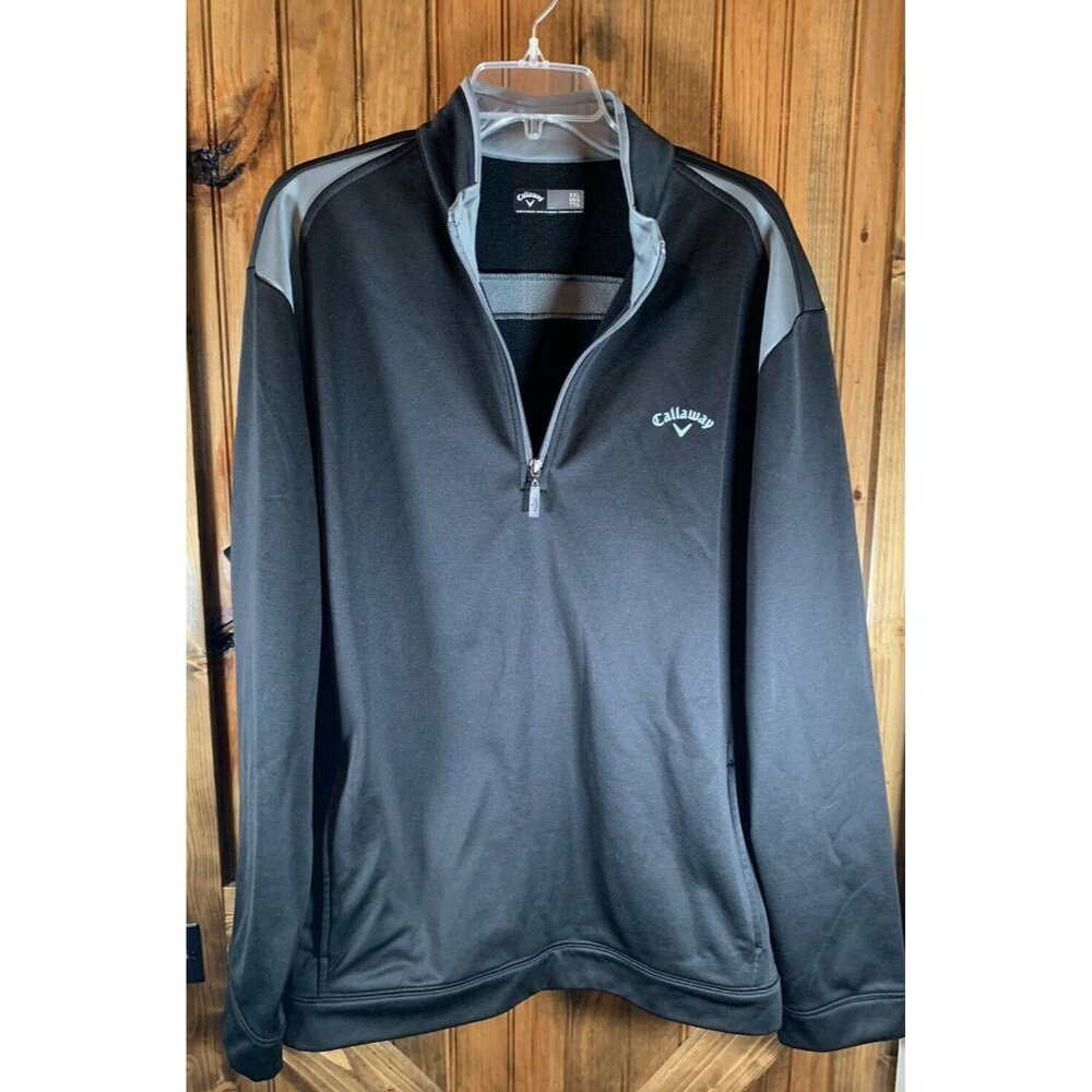 Calloway Quarter Zip Men's Pullover Golf Jacket Black Size XXL